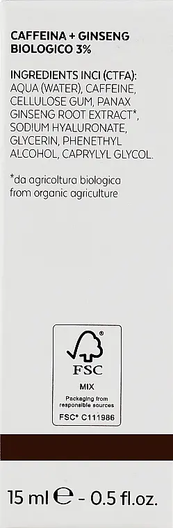 Сироватка для обличчя Bioearth Elementa Tone Caffeine + Ginseng Solution 3% 30 мл - фото 3