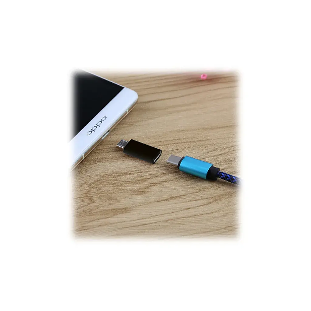 Перехідник Lapara Micro USB Male to USB 3.1 Type-C Female black (LA-MaleMicroUSB-TypeC-Female black) - фото 4