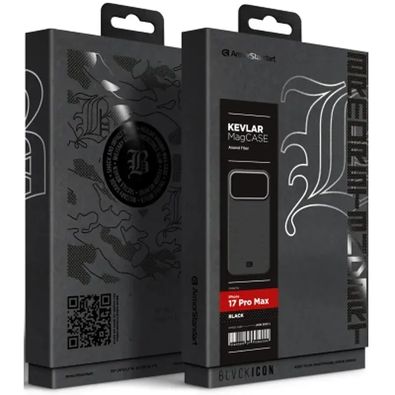 Чохол до мобільного телефона Armorstandart BlackIcon Kevlar MagCase Apple iPhone 17 Pro Max Black (ARM88531) - фото 2