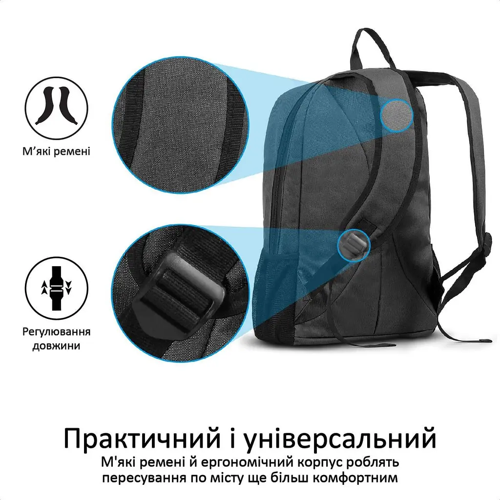 Рюкзак для ноутбука Promate 15.6 (alpha-bp.black) - фото 6