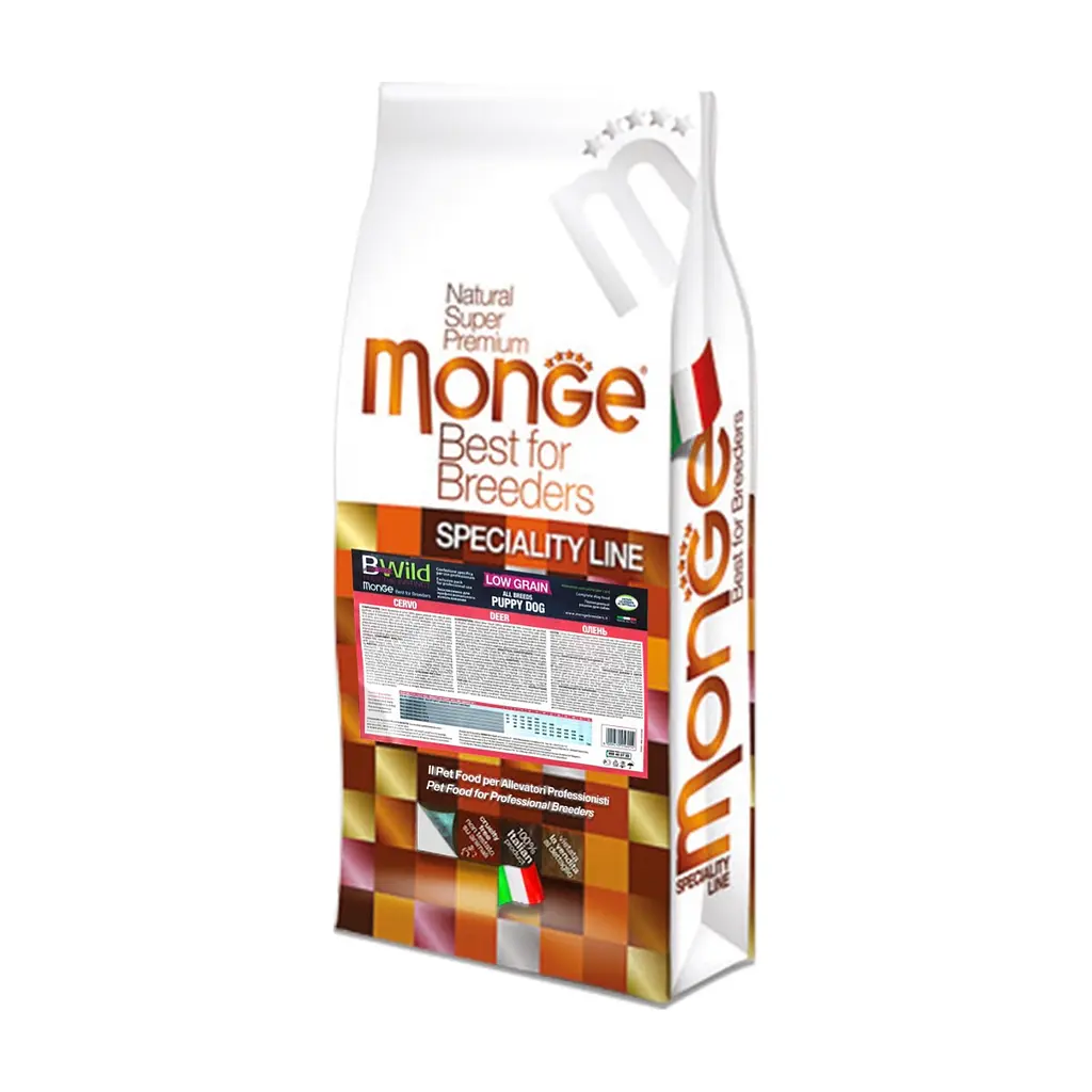 Сухий корм для собак Monge Dog Bwild Low Grain Puppy&Junior оленина 15 кг (8009470056014)