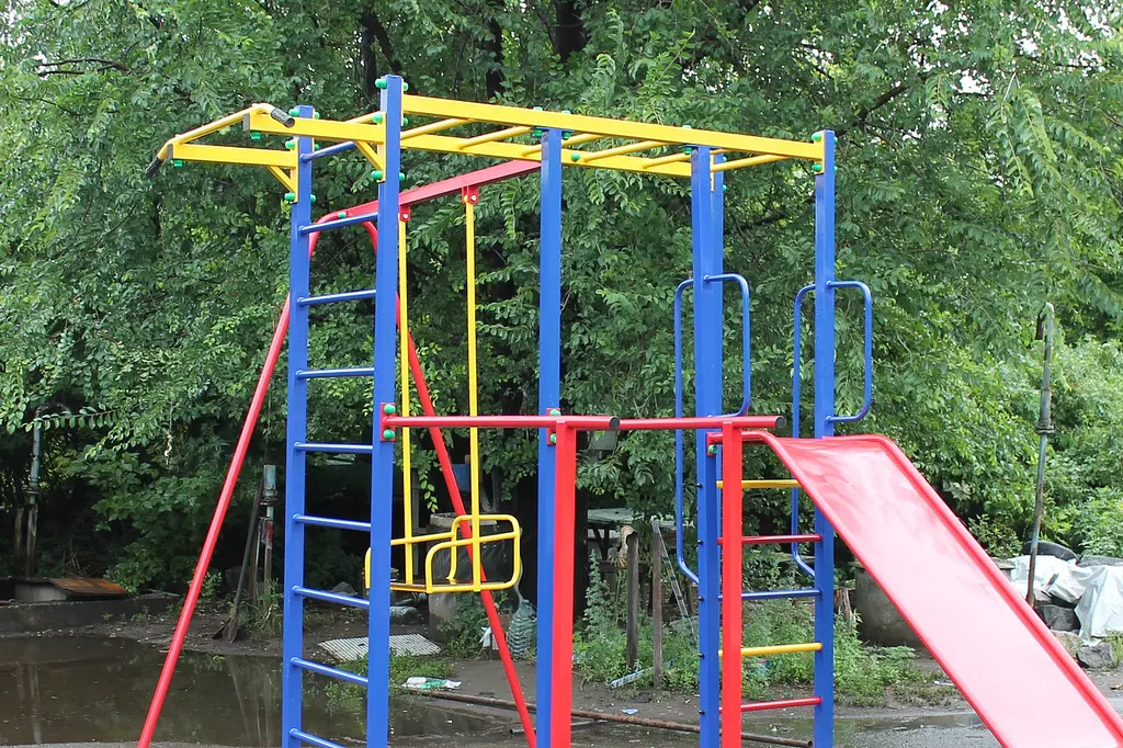 Ігровий комплекс для дітей на вулицю з гіркою і гойдалками - фото 5