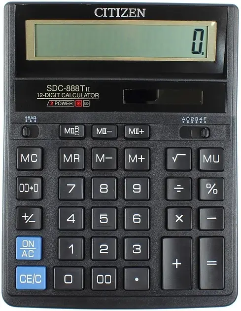 Калькулятор "Citizen" №SDC-888T (12-розряд.)(10)(40)