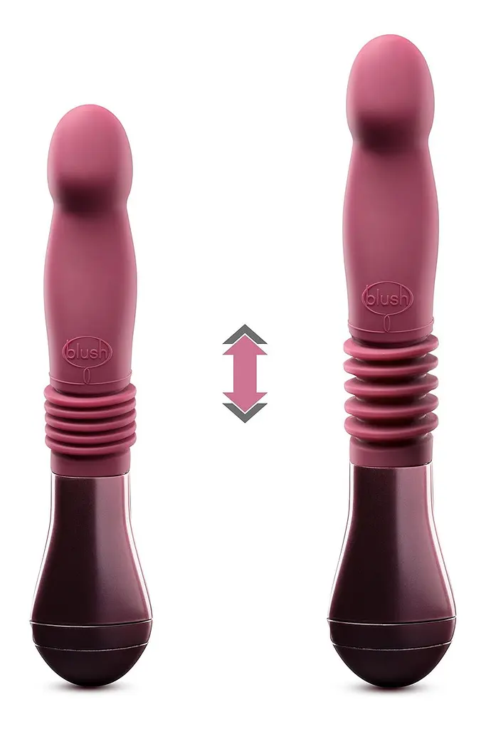 Вібратор Blush Temptasia Trixie, 25,4 см бордовий - фото 3