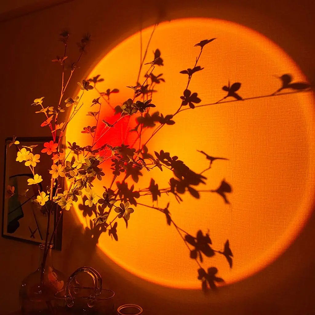 Проекційний світильник лампа для заходу сонця світанку RGB з пультом USB LED Lamp UKC Sunset Lamp F-20 - фото 9