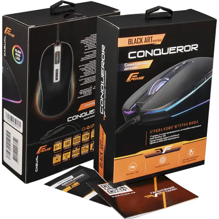 Миша Frime Conqueror USB Black (FMC2015) - фото 6