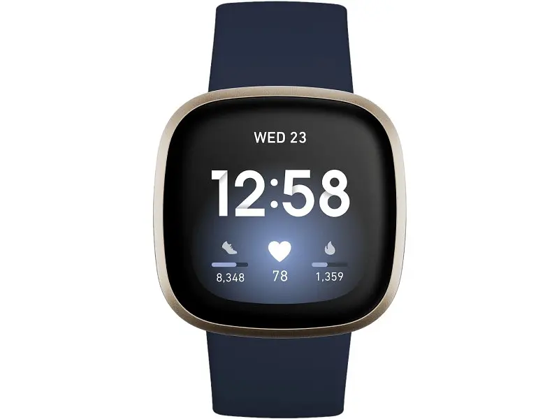 Смарт-годинник Fitbit Versa 3 Midnight/Soft Gold Aluminum (FB511GLNV) - фото 2