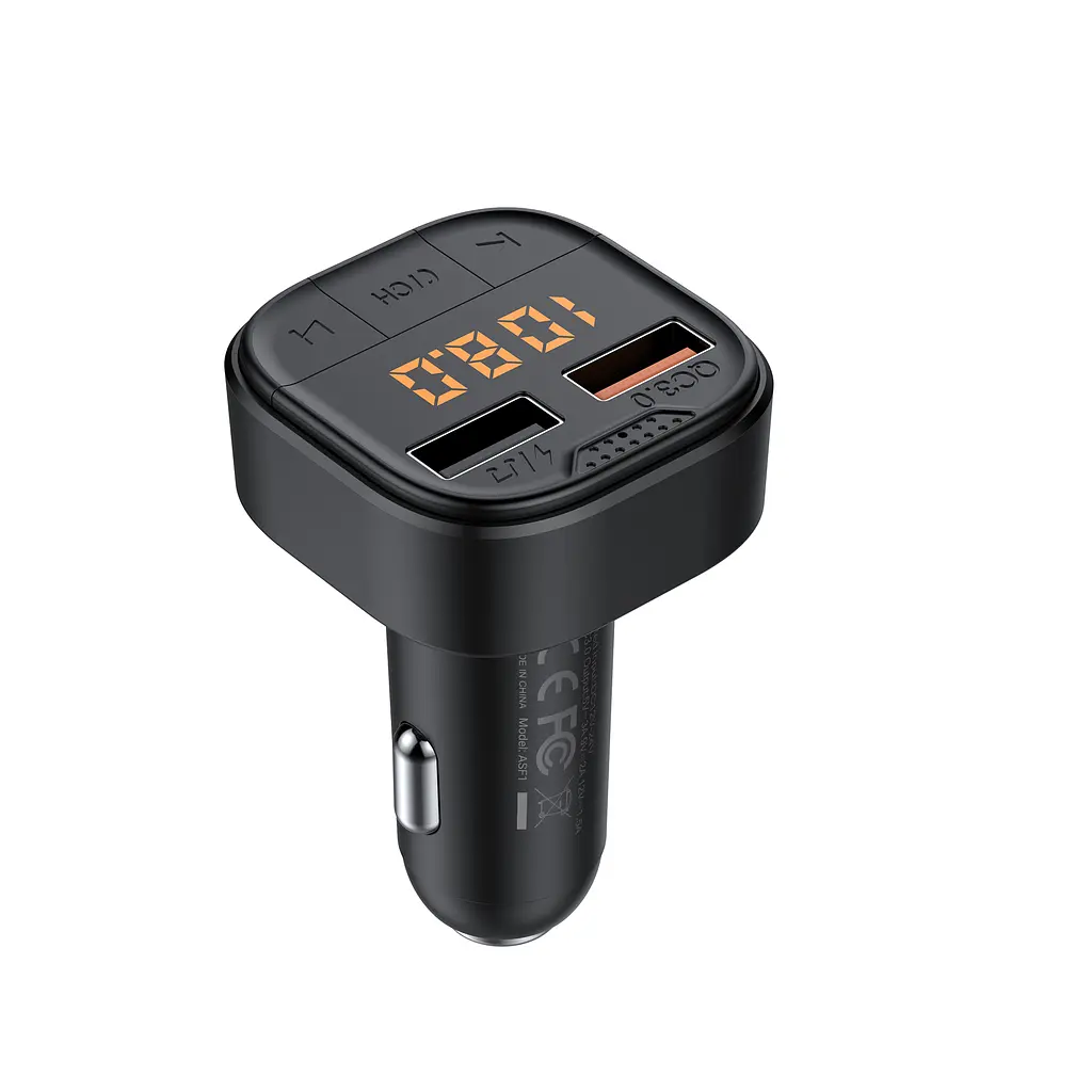 FM-трансмиттер ArmorStandart ASF1 18W QC3.0 2xUSB black (ARM82826) - фото 2