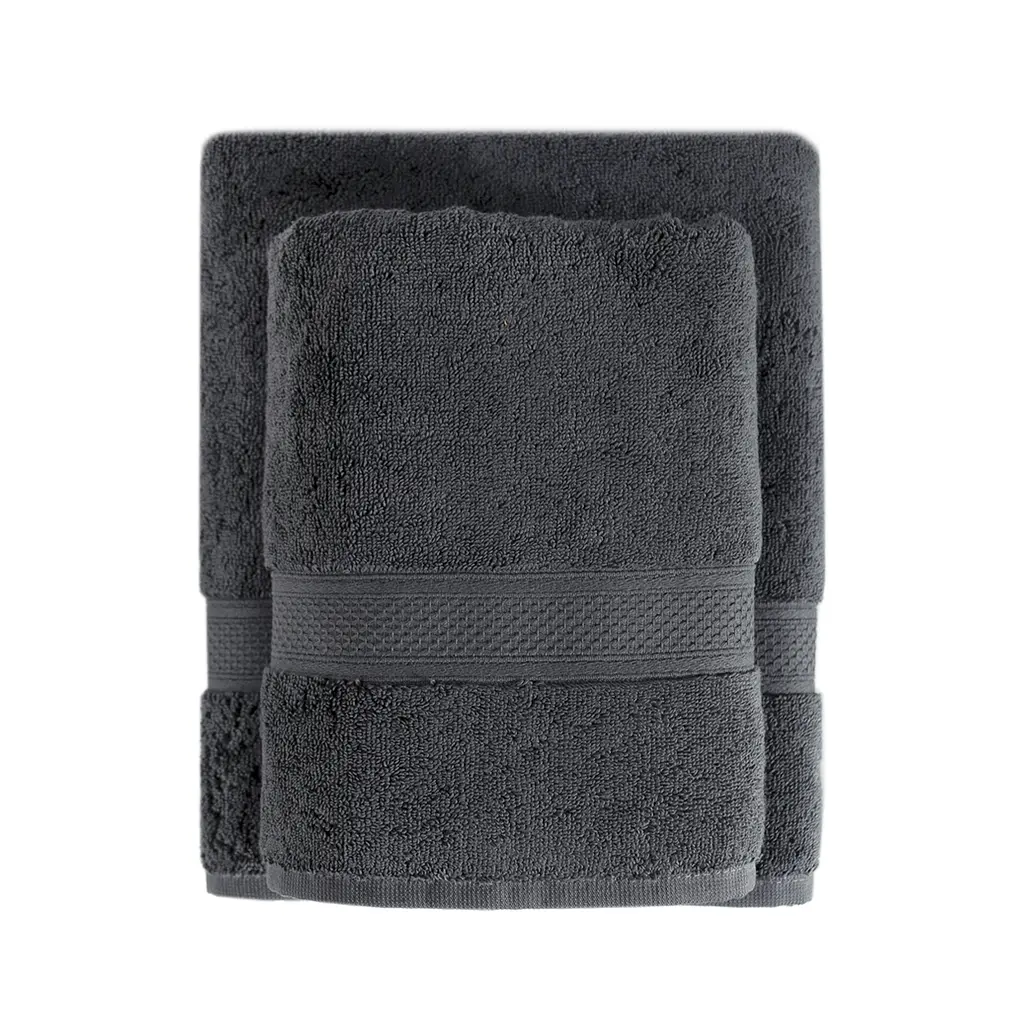 Полотенце махровое Lotus Home - Grand soft twist antrasit антрацит 50x90 - фото 2