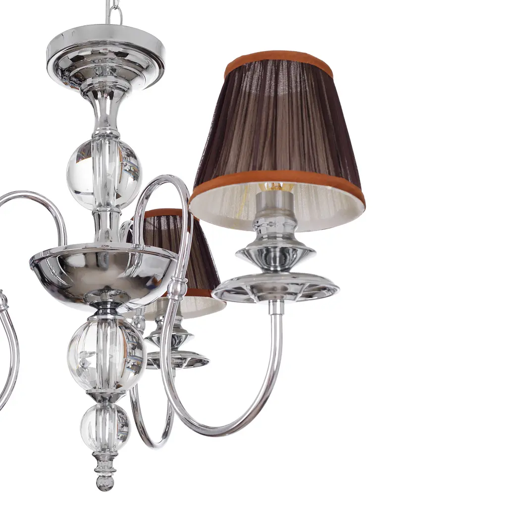 Люстра подвесная Brille Е14 40W CH+BR (BKL-688S/3) - фото 3