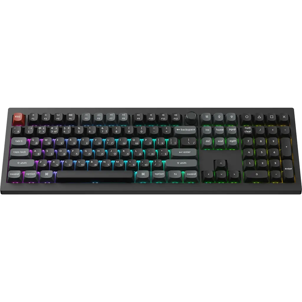 Клавіатура Keychron V6 Ultra Keychron Red Switch RGB UA Black (V6U-D1-UA) - фото 2