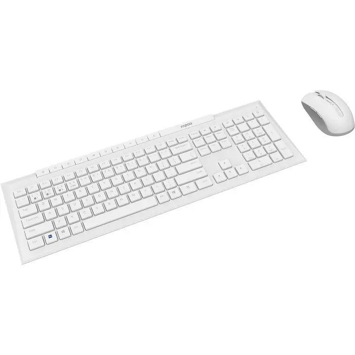 Комплект (Клавіатура та миша) Rapoo 8210M Wireless/Bluetooth White (8210M white) - фото 4