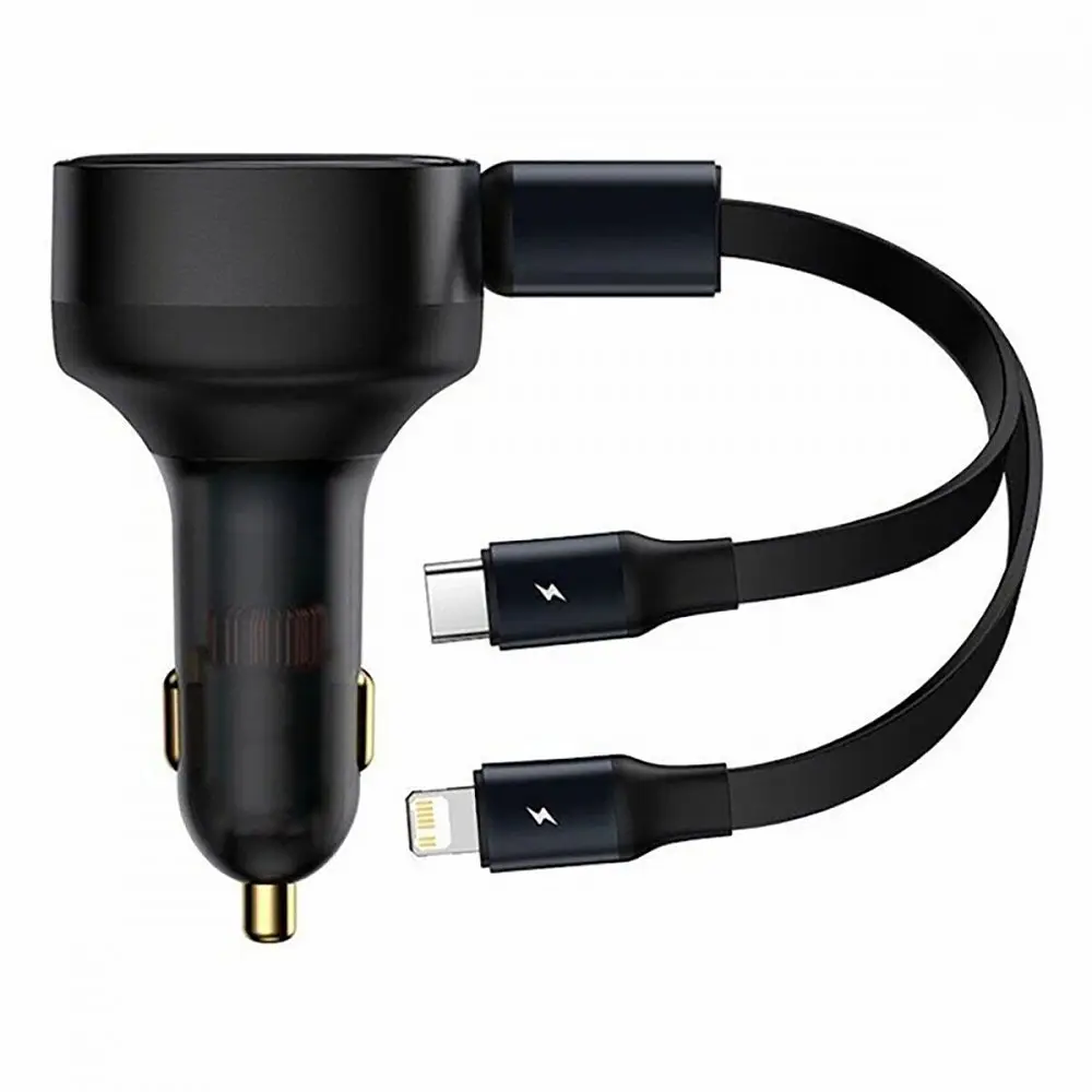 АЗП Baseus Enjoyment 33W + Retractable 2хType-C Cables