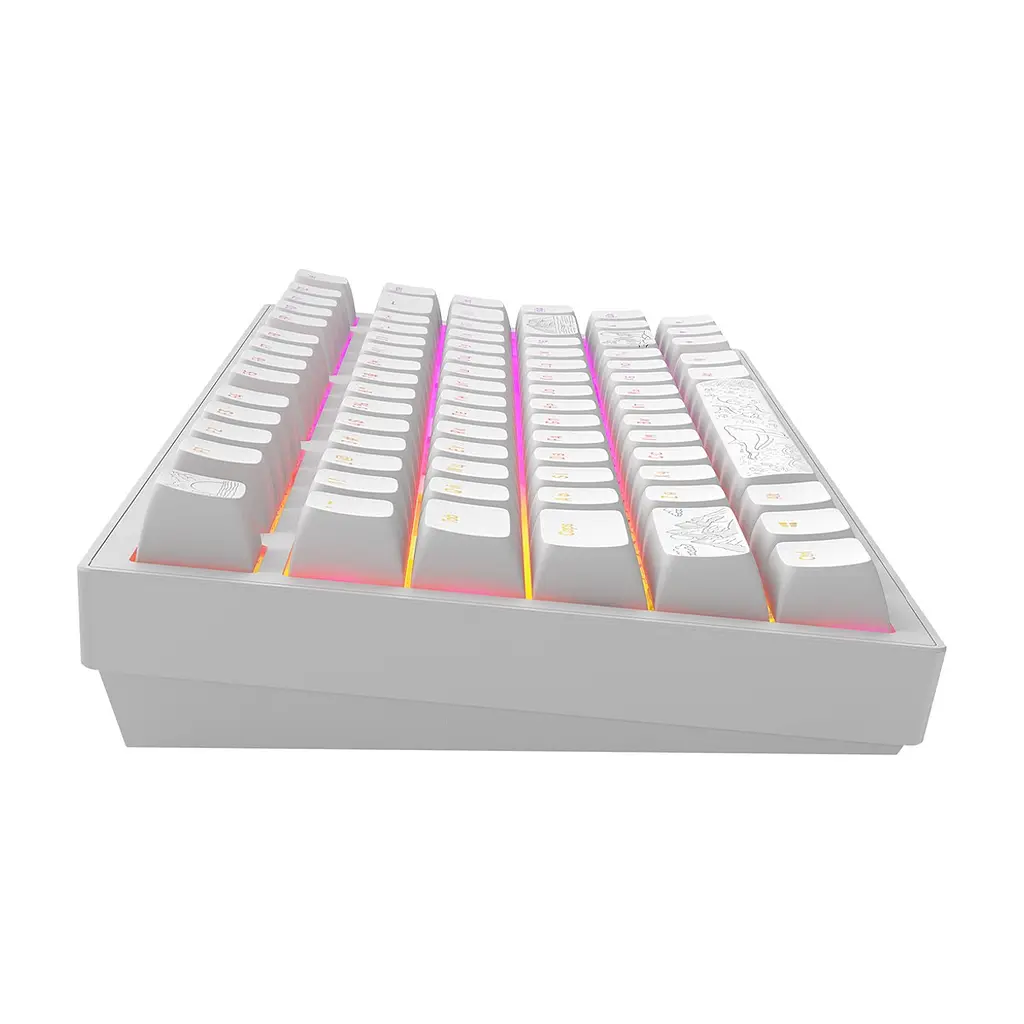 Клавіатура Dark Project ALU81 Terra Nostra PBT RGB Mech G3MS Moonstone White (DPKB_NOSTRA_81_ANSI_WHITE_UA) - фото 8