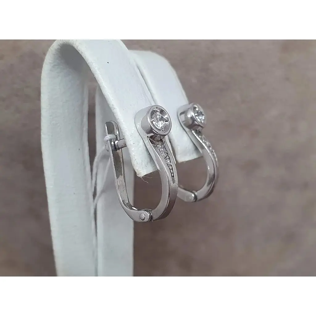 Золоті сережки Гаразд з фіанітами. 3533563 - фото 3