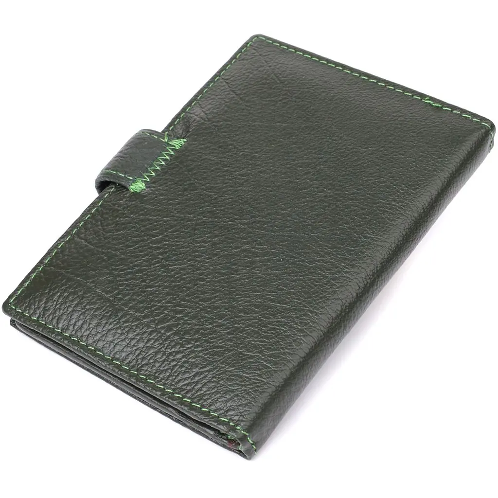 Оригінальна обкладинка на документи унісекс із натуральної шкіри ST Leather 23119 зелена - фото 2