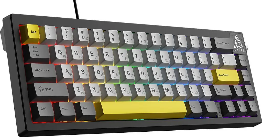 Клавиатура Ajazz AK650 Moon Yellow switches Gray White Yellow (AK650-MY-GWY) - фото 3