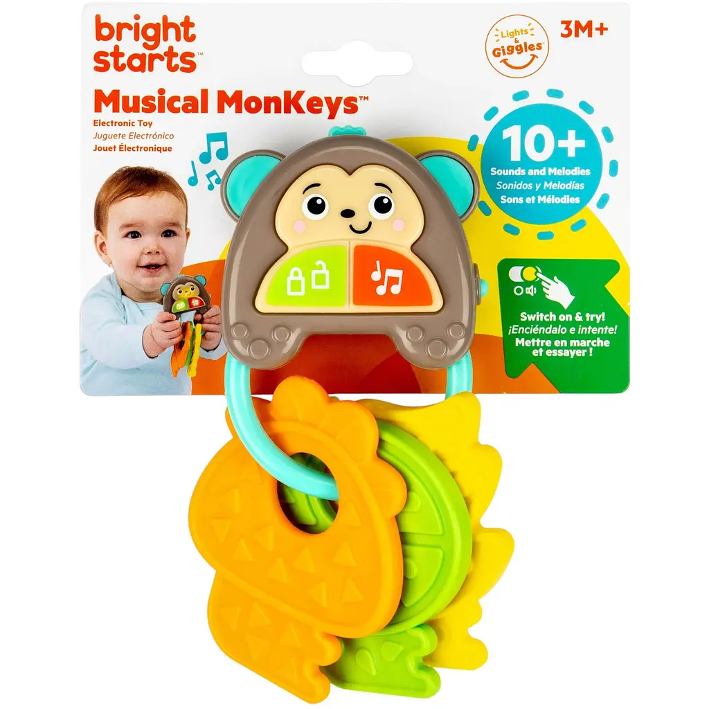Игрушка-погремушка музыкальная Bright Starts Musical MonKeys (17227) - фото 2