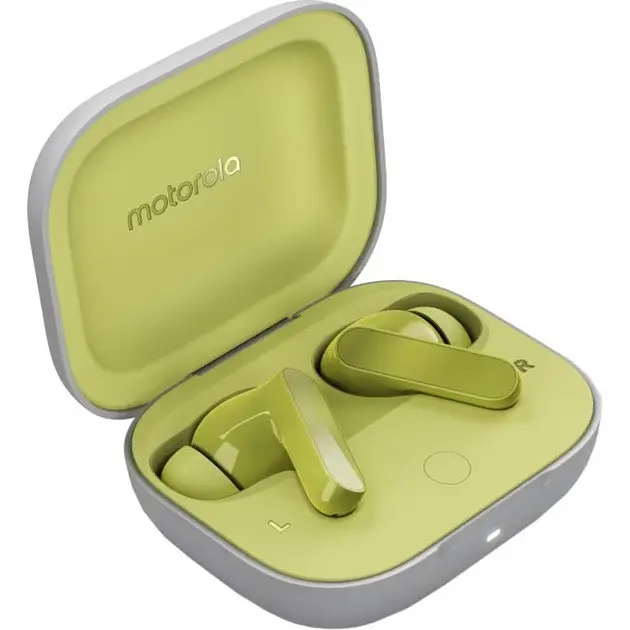 Наушники беспроводные Motorola TWS Moto Buds 2024 Kiwi Green (PG38C05790) зеленые - фото 2