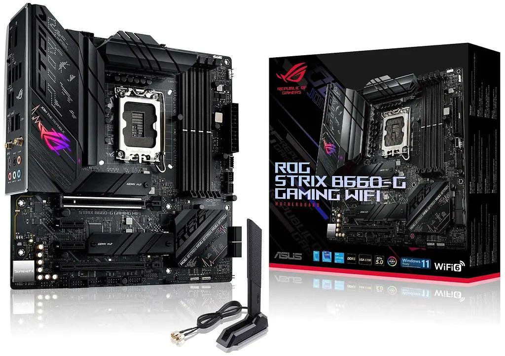 Материнская плата ASUS ROG STRIX B660-G GAMING WIFI (ROG STRIX B660-G GAMING WIFI) (Socket 1700, Intel B660, Micro-ATX) Б/у - фото 9