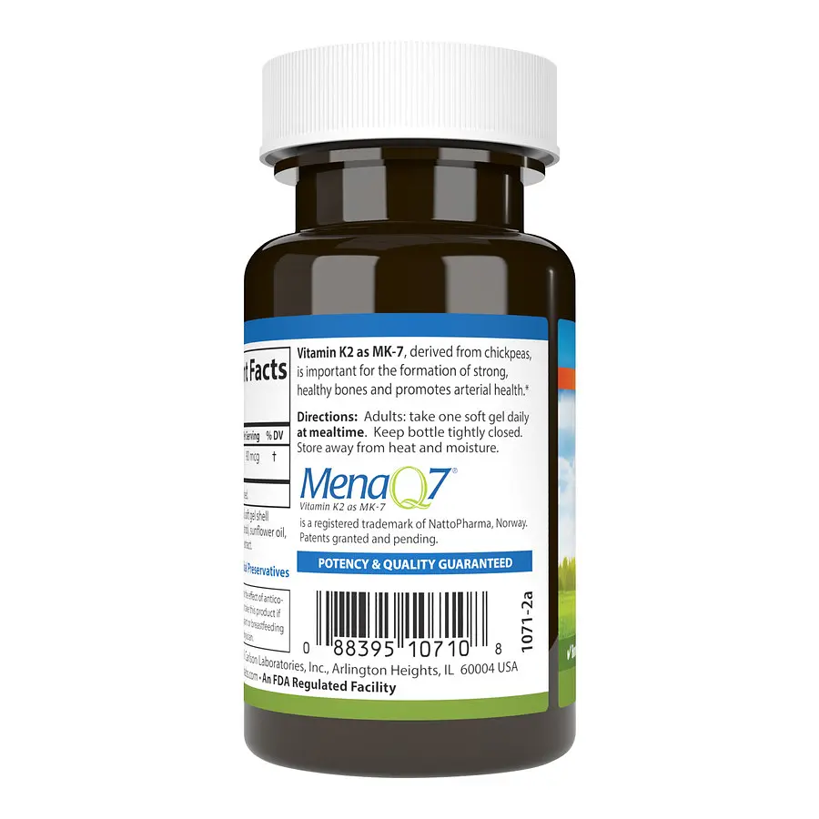 Витамины и минералы Carlson Labs Vitamin K2 MK-7 90 mcg, 60 капсул - фото 2