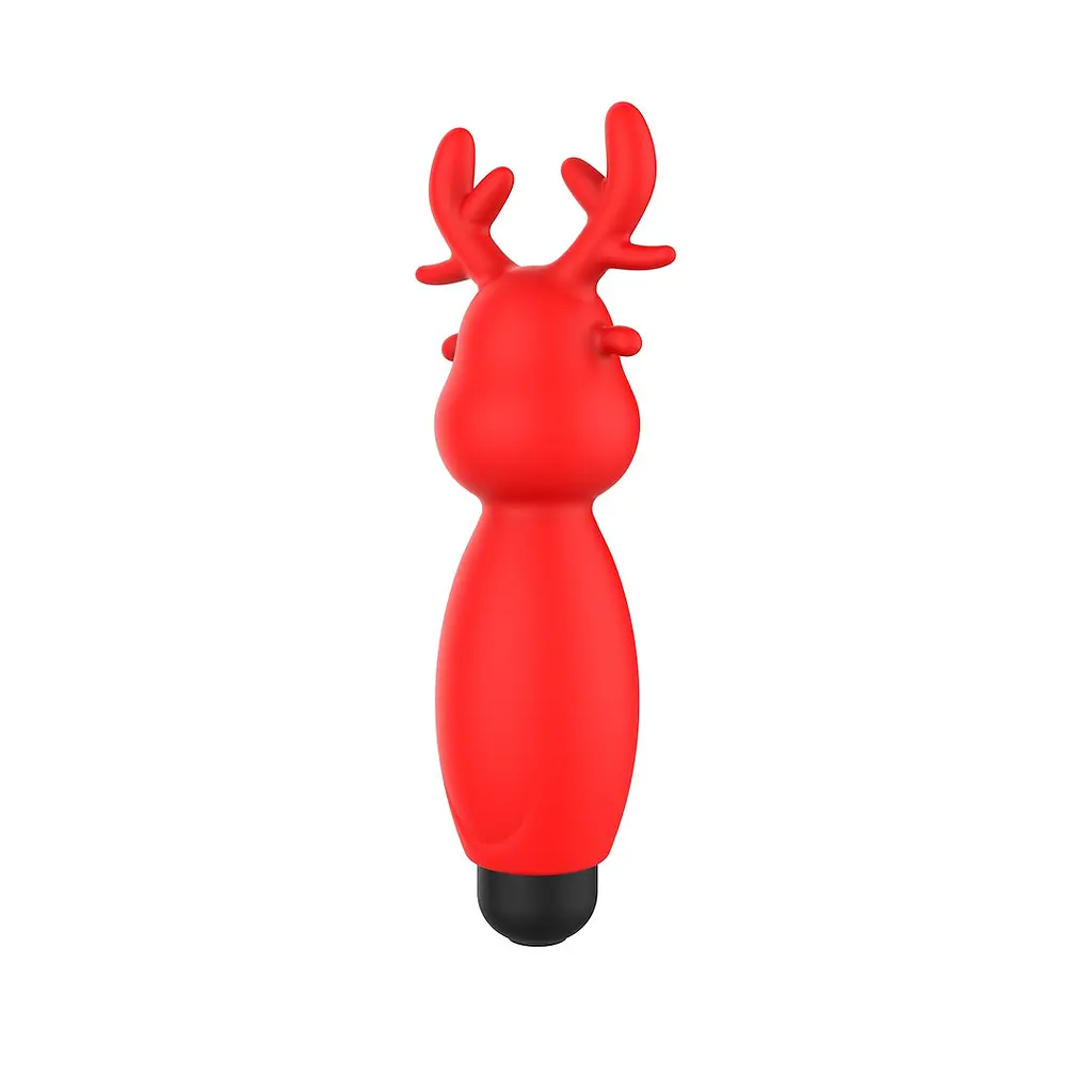 Вибратор для клитора Erospace Sweet Play Mini Reindeer Vibrator A10 8.8 см красный - фото 3
