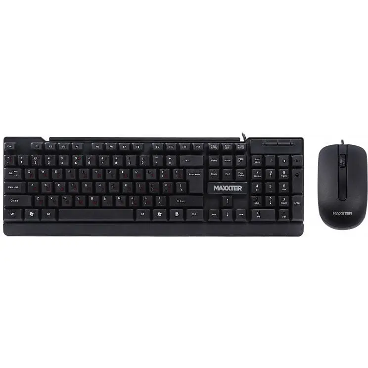 Комплект (клавіатура + мишка) Maxxter KMS-CM-01-UA USB Black