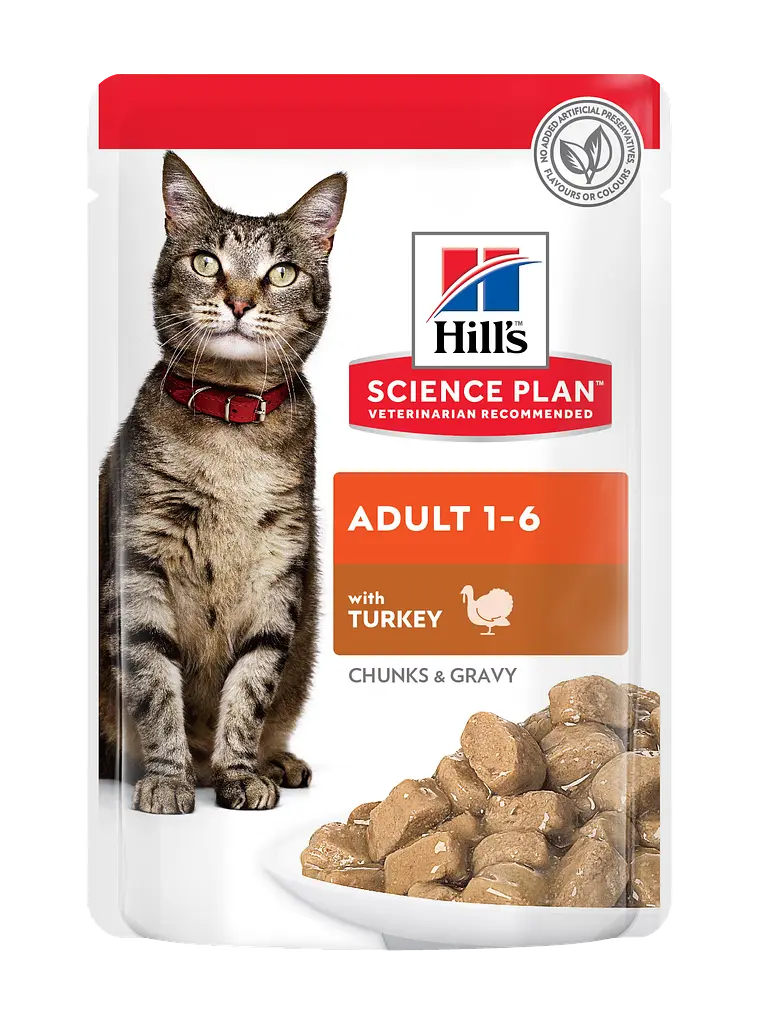Вологий корм для дорослих котів Hill's SP Adult з куркою та з індичкою, 85 г х 12 шт. - фото 3