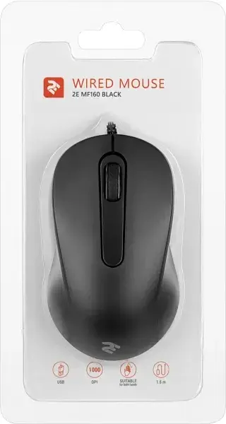 USB миша 2E MF160 black UA (2E-MF160UB) - фото 5