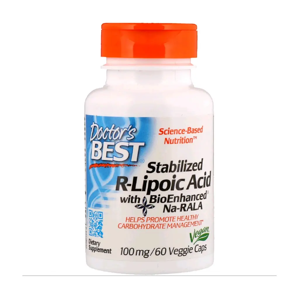 Антиоксидант Doctor's Best R-Липоевая Кислота, R-Lipoic Acid, 100 мг, 60 капсул (DRB-00123)