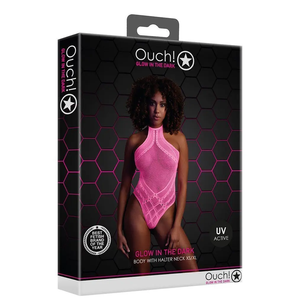 Боді Ouch! With Halter Neck, XS/XL (рожевий) - фото 9