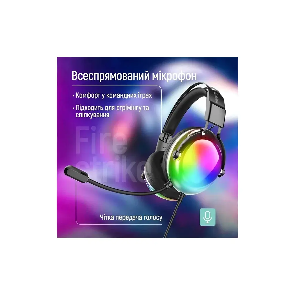 Навушники ColorWay Firestrike RGB Black (CW-HPG04BK) - фото 7