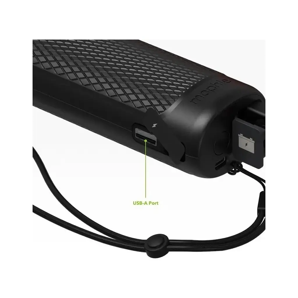 Пуско зарядний пристрій Mophie 9900mAh 2A, бустер 400A, вбудований ліхтарик 450lm, Black (53046) - фото 5