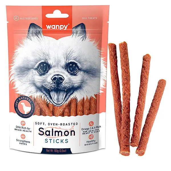 Wanpy Salmon Sticks ВАНПІ ПАЛИЧКИ З ЛОСОСЕМ лакомство для собак, 100 г