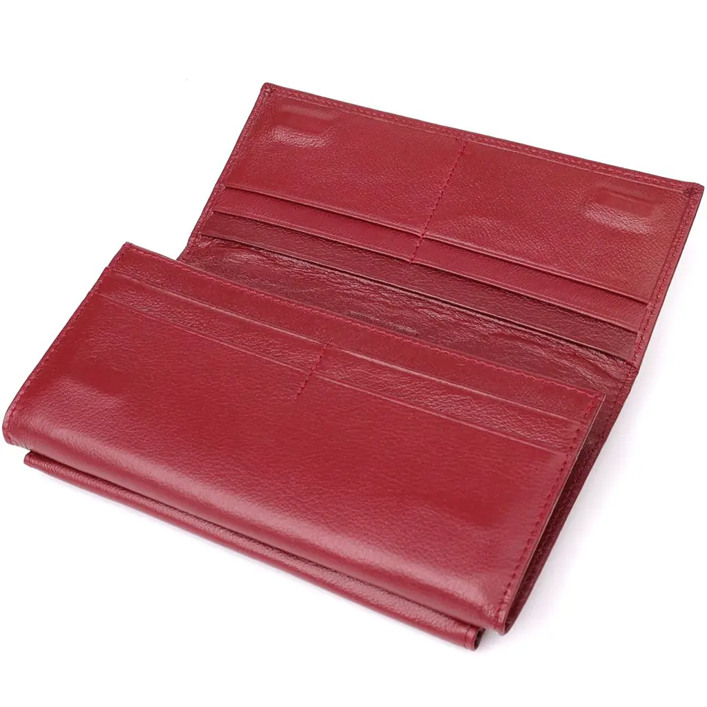 Жіночий гаманець з кишенею для телефону з натуральної шкіри ST Leather 23069 бордовий - фото 6