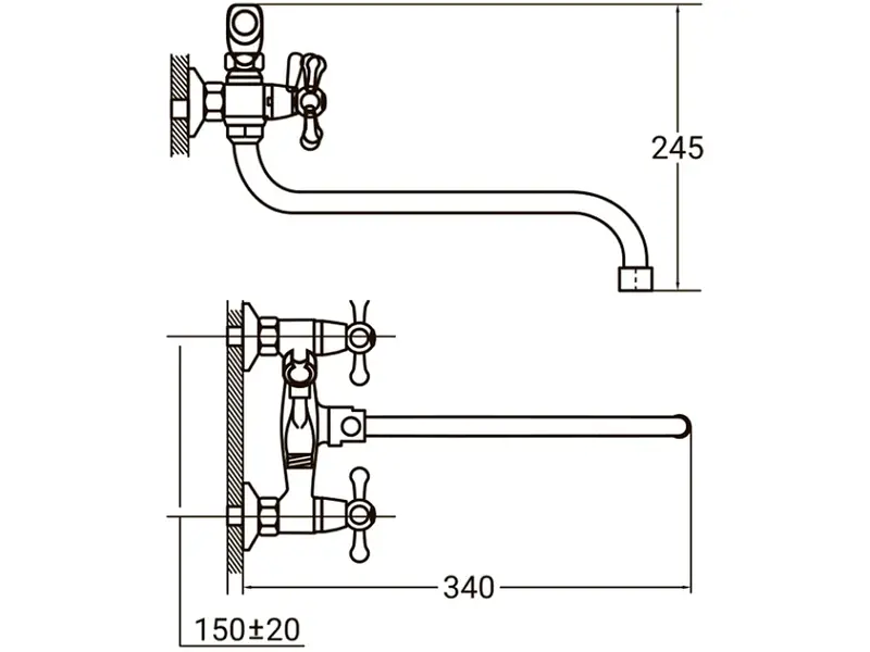 Смеситель для ванны с длинным изливом Aquatica PM-5C457C - фото 3