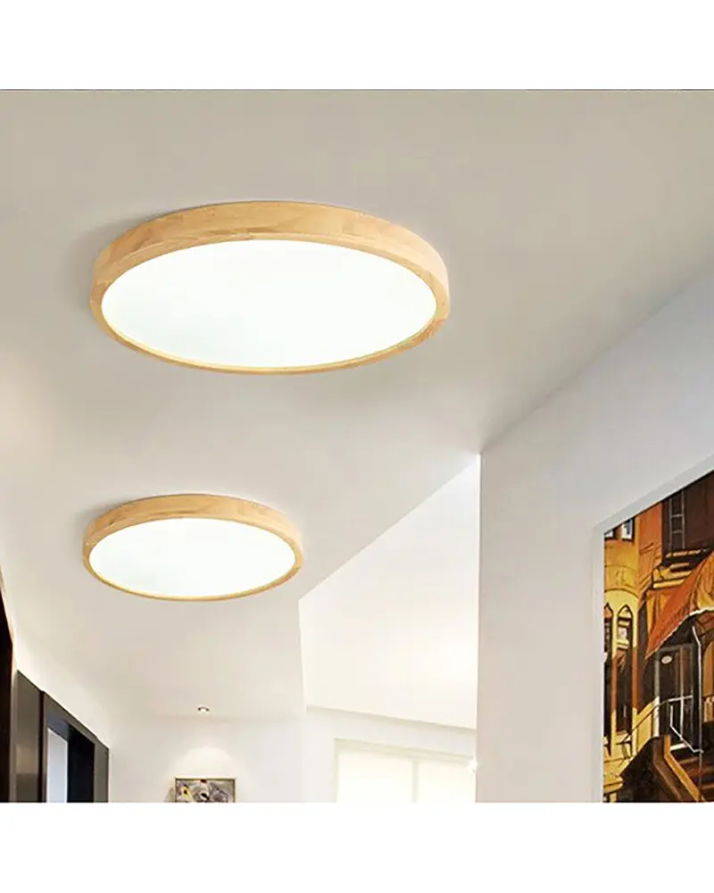 Потолочный светильник Polux 319012 Woody Led 1x24W 4000K 2600Lm IP20 Beige - фото 3
