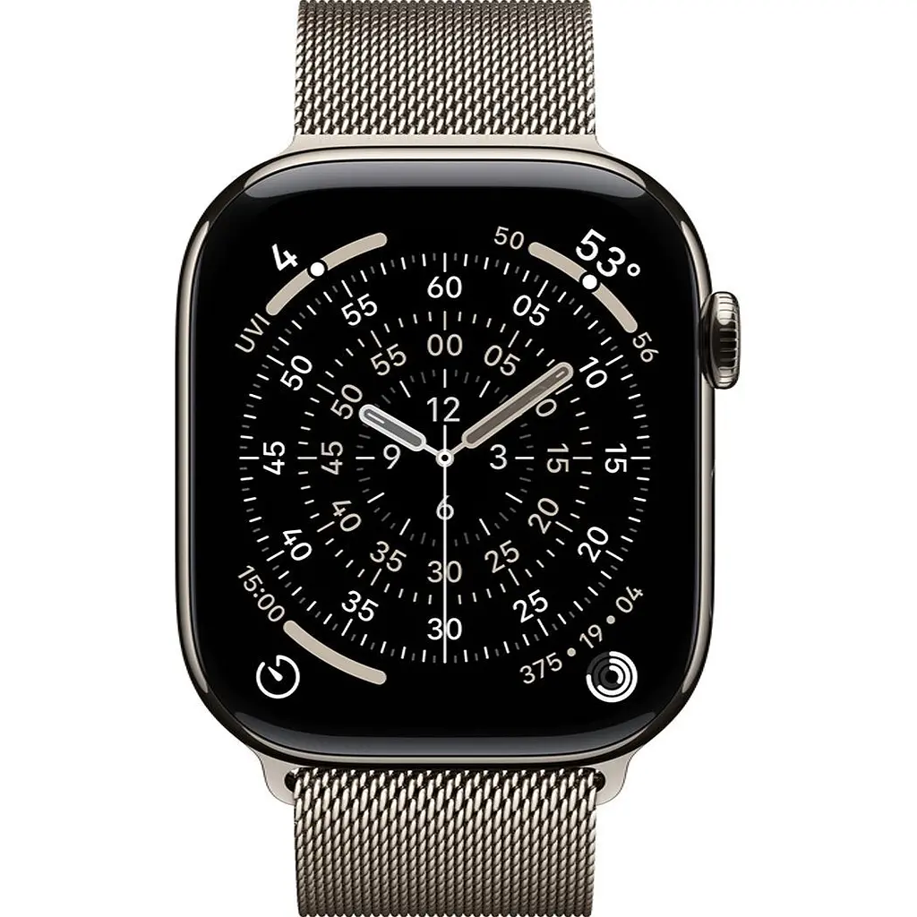 Смарт-часы Apple Watch Series 11 GPS + Cellular 46mm Natural Titanium Case with Natural Milanese Loop S/M (MFCY4) [151106] - фото 2