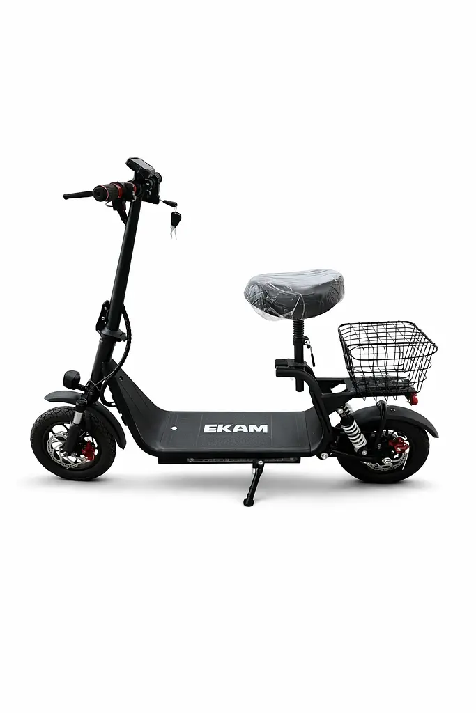 Электросамокат с сиденьем 14 дюймов EKAM-15 (1000W/48V/21Ah) Черный - фото 3