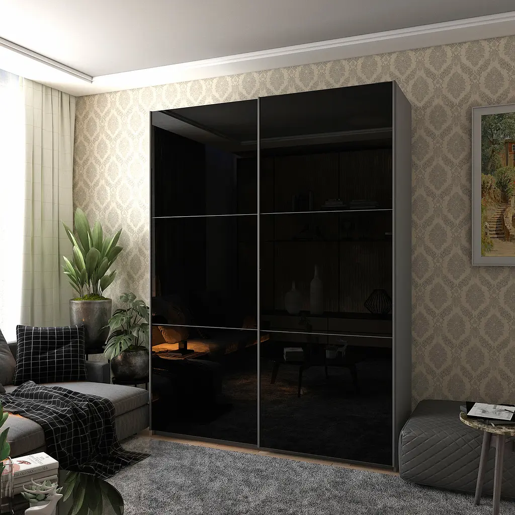 Шафа-купе Doros G-Caiser Графіт 2 Скла / 3 частини 180х60х240 (42005016) - фото 5