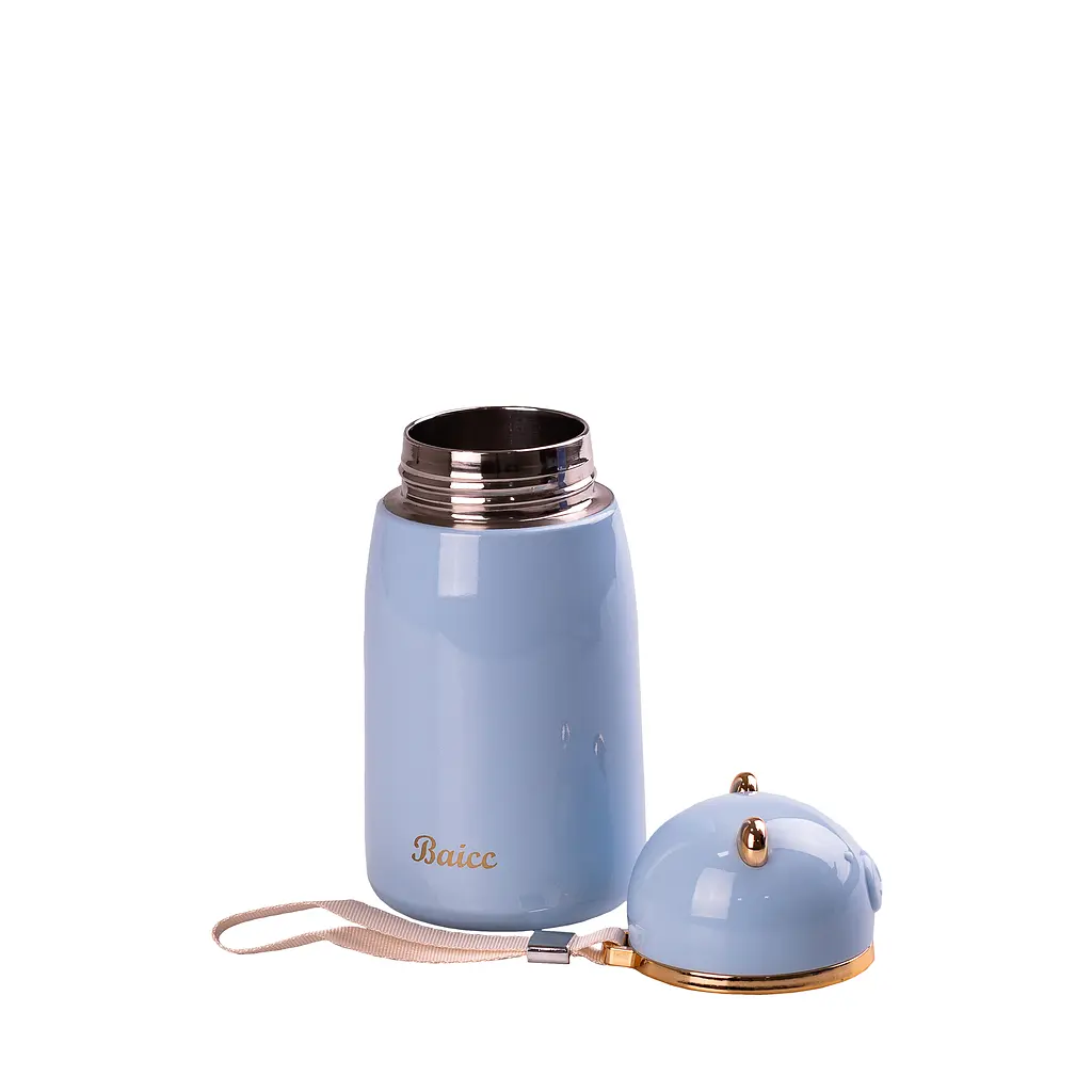 Термос детский Happy Life HPGM8851BL с винтовой крышкой 380 мл, голубой - фото 2