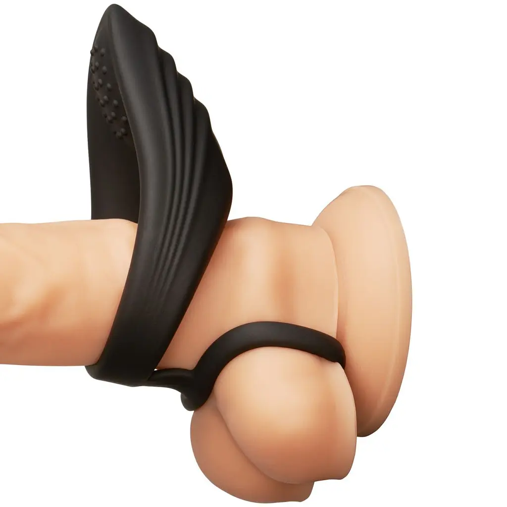 Подвійне віброкільце Nexus Enhance Vibrating Cock and Ball Ring, 10х3.25 см (чорний) - фото 7