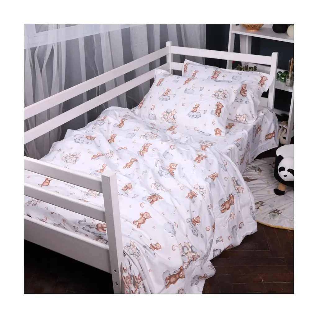 Постільна білизна MirSon 010 Teddy ballons Фланель 2 x 160 x 220 Сімейний Євро (2200009654145)