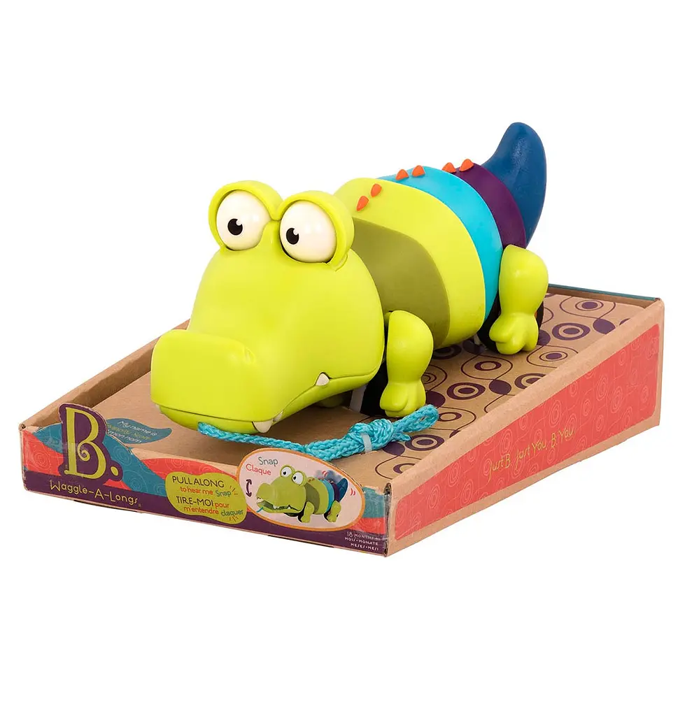 Іграшка-каталка на мотузочці Battat Крокодил Клац-Клаус (BX1674Z) - фото 4