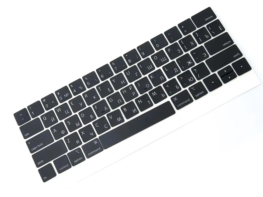 Клавіші клавіатури APPLE A1706, A1707 Macbook Pro Retina (2016, 2017) (RU BLACK, Small Enter). Комплект кнопок. - фото 2