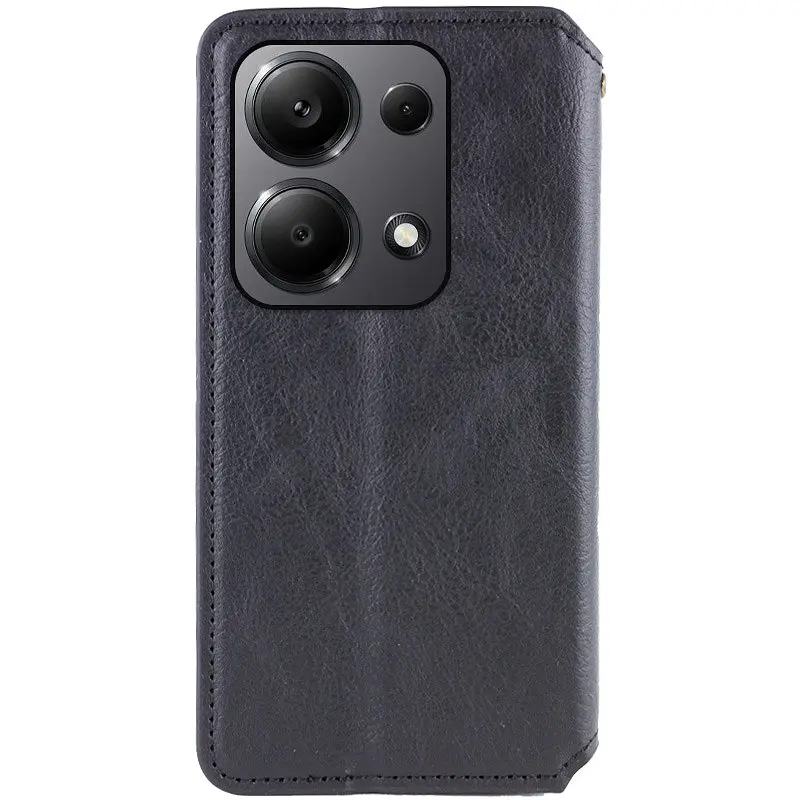 Кожаный чехол-книжка GETMAN Cubic (PU) для Xiaomi Redmi Note 13 5G Черный - фото 2