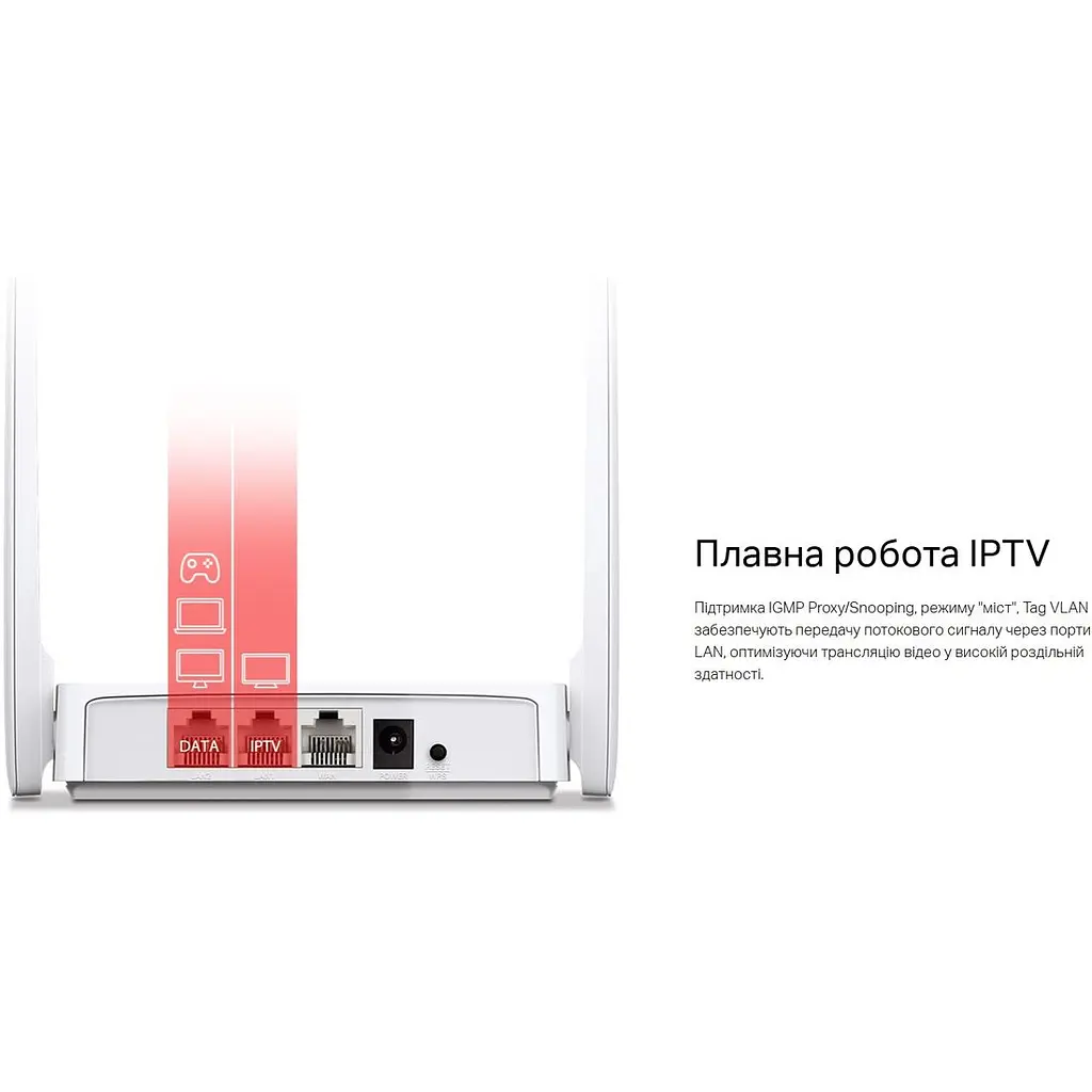 WI-FI роутер маршрутизатор Mercusys 10-AC 2.4 ГГц, 5 ГГц, Wi-Fi 5, AC1200, 867Мбіт/с - фото 4