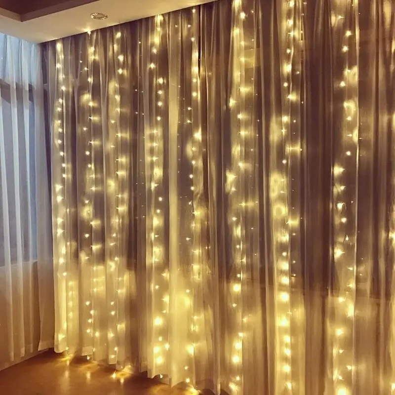 Гирлянда штора LED Star City Light светодиод 3x3 м 300 led 220v - фото 4
