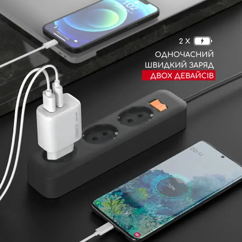 Зарядний пристрій Intaleo 30W GAN USB-C PD+USB-A QC 3.0 white (1283126578274) - фото 6