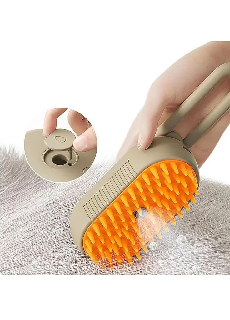 Парова силіконова щітка-гребінець для тварин Steamy Cat Brush 3в1 - фото 7